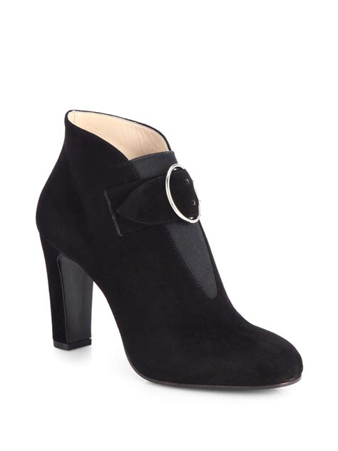 prada suede ankle boot nero|Prada wingtip ankle boots.